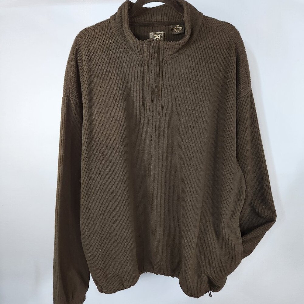 Ahead Golf Sweater Men's XXL Black 1/4 Zip Pullover Long Sleeve Mock Neck (PP-3)